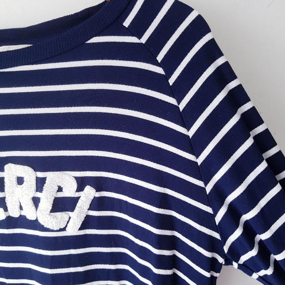 PER SE Navy Blue & White Stripe Merci Sweatshirt - Picture 4 of 8